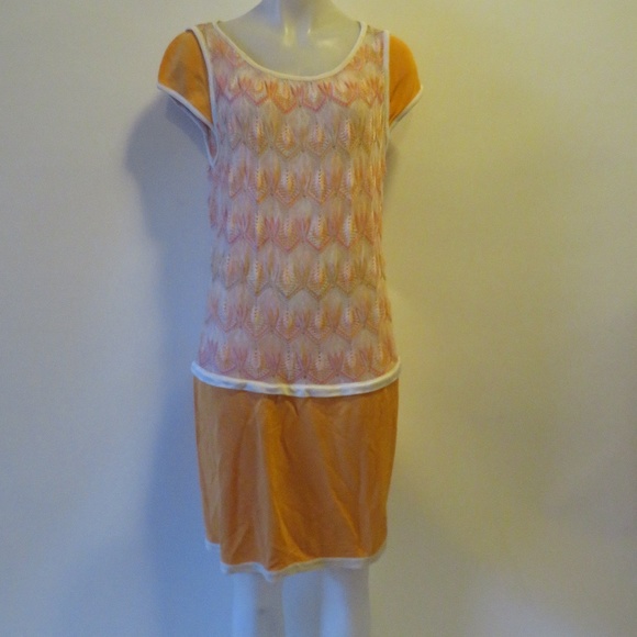 Missoni Dresses & Skirts - MISSONI CORAL/PINK CAP SLEEVE DRESS SZ 10*